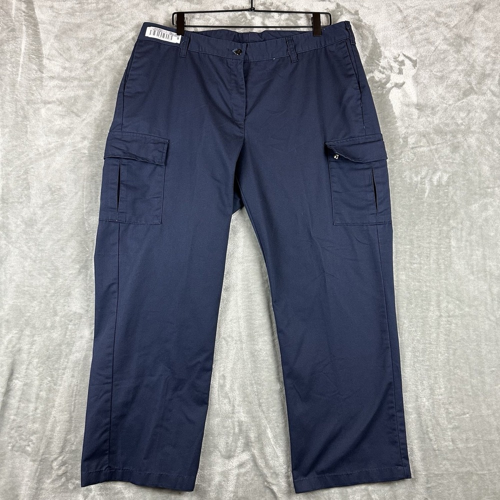 Aramark Cargo Work Pants Women's 18 x UF Navy Blue (faded)